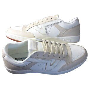 Vans Men's Lowland Cc Leather Marshmallow True White Skate Shoes Sizes NIB